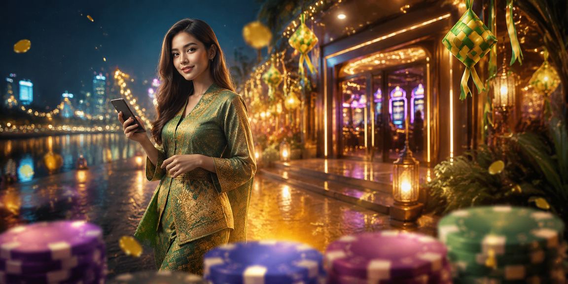 Suasana permainan kasino mudah alih ketika Hari Raya di Malaysia