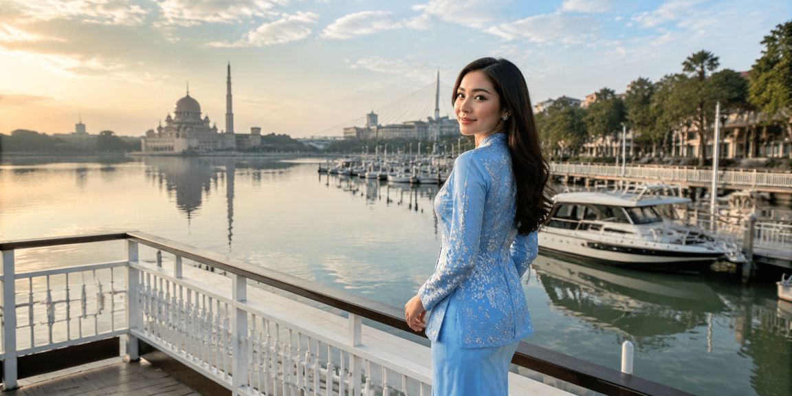 Suasana kasino hiburan bergaya dengan pakaian baju kurung di Putrajaya Malaysia